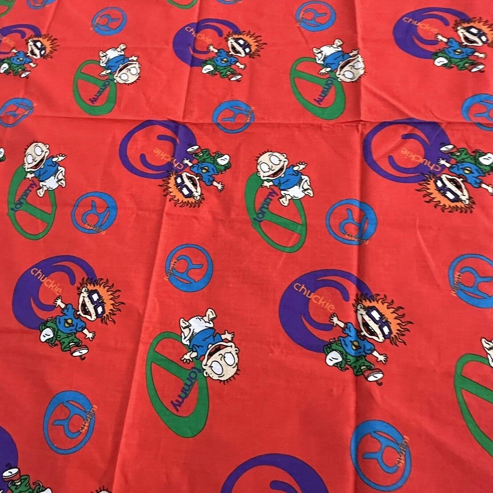 Vintage 1998 Rugrats 44"x70" Fabric Piece Nickelodeon 90s